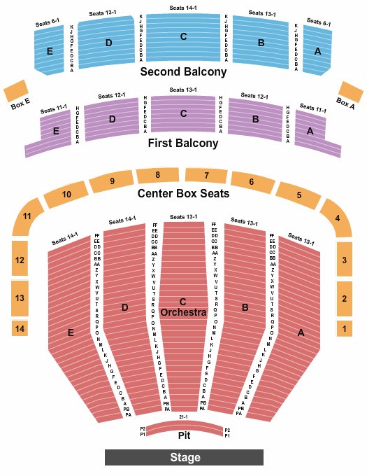 Keller Auditorium A Beautiful Noise Seating Chart